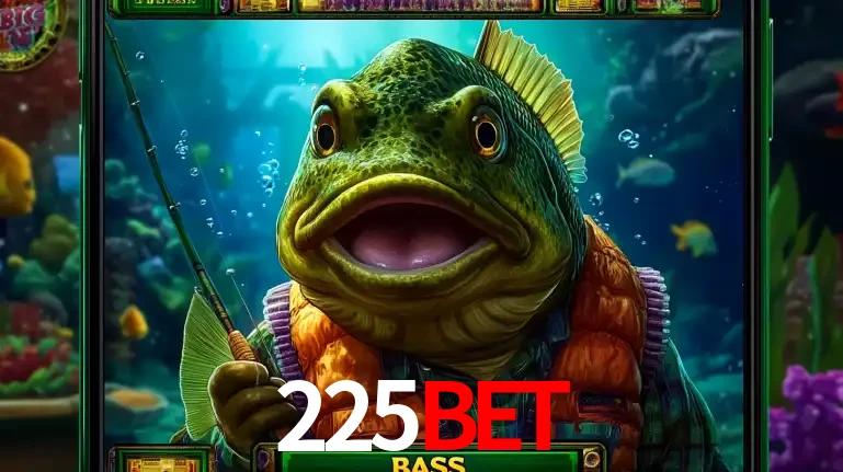 Personagem de peixe pescador do popular jogo de slot com tema de pescaria, uma das emocionantes opções de caça-níqueis para jogar e ganhar no cassino 225bet.